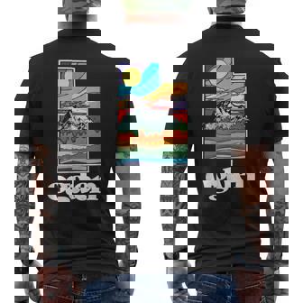 Ogden Utah Vintage Nature Outdoor Graphic Men's T-shirt Back Print - Seseable
