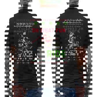 Oh What Fun It Is To Ride Motocross Christmas Dirt Bike Men's Back Print T-Shirt - Monsterry