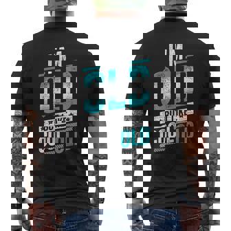 Im Old But Like Cool Old People Gag Senior Citizen Men's Back Print T-Shirt - Monsterry