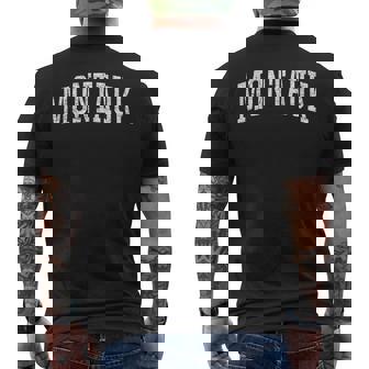 Old Retro Vintage Montauk Long Island NY T Shirt Idea Men's Back Print T-Shirt - Monsterry
