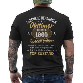 Oldtimer Baujahr 1960 Geborenintage 1960 Birthday S T-Shirt mit Rückendruck - Geschenkecke