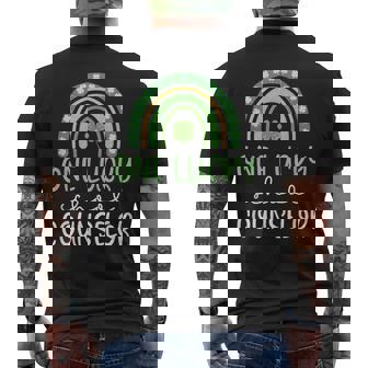 One Lucky School Counselor St Patrick's Day Men's T-shirt Back Print - Thegiftio UK