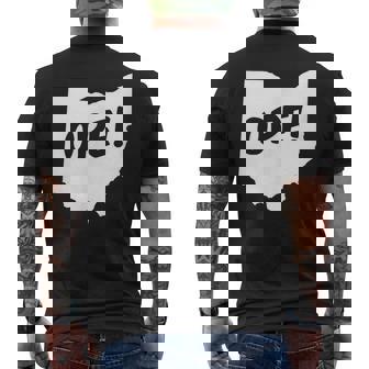 Ope Ohio Silhouette Outline Wholesome Men's Back Print T-Shirt - Monsterry
