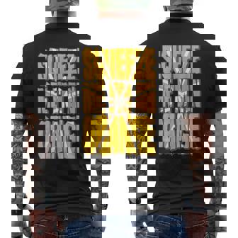 Orange Costume Halloween Citrus Fruit Slice Squeeze Me Men's Back Print T-Shirt - Monsterry