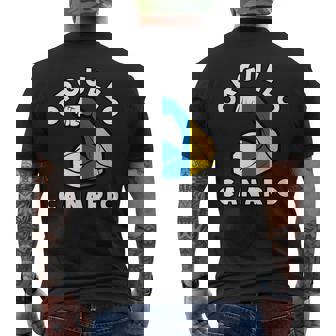 Orgullo Canario Diseño Con Bandera De Canarias Camiseta Hombre Estampado Espalda - Regaloses
