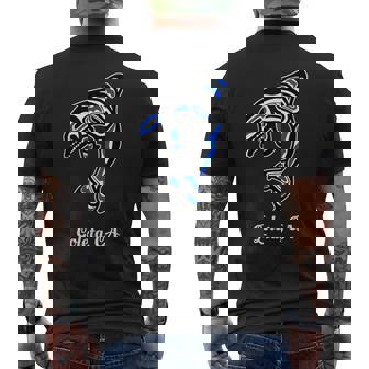 Orque Tribale Blue Native American Goleta Ca T-shirt imprimé au dos - Cadeauxyz