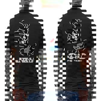 Oswald Rabbit Men's T-shirt Back Print - Monsterry