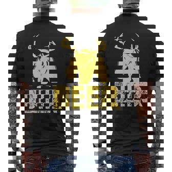 Ours Cerf Bière Drôle Animal Fête T-shirt imprimé au dos - Cadeauxyz