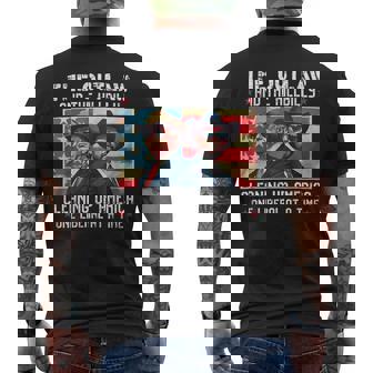 The Outlaw And The Hillbilly Cleaning Up America One Liberal Men's Back Print T-Shirt - Monsterry