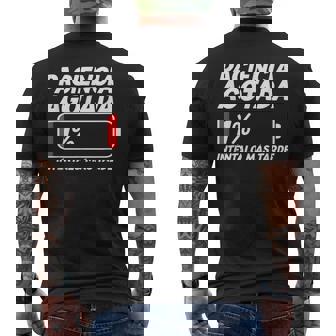 Paciencia Mamá Papá Pareja Cumpleaños Pijama Agotada Batería Camiseta Hombre Estampado Espalda - Regaloses