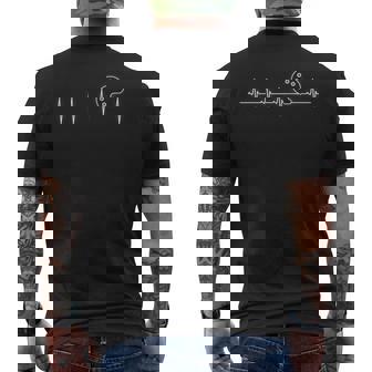 Paint Palette Heartbeat Men's Back Print T-Shirt - Monsterry