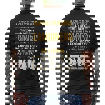 Papá Camionero Regalo Divertido Camiseta Hombre Estampado Espalda - Regaloses
