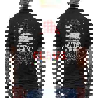 Papa Claus Santa Claus Matching Family Pajamas Men's Back Print T-Shirt - Monsterry