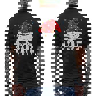Papa Claus Xmas Family Matching Grandpa Christmas Men's Back Print T-Shirt - Monsterry