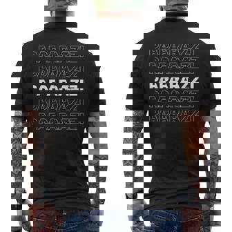 Paparazzi Dad Photographer Retro Camera Men's Back Print T-Shirt - Monsterry