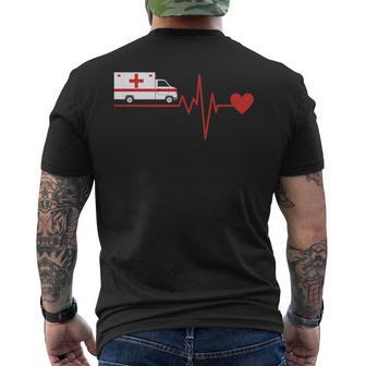 Paramedic With Emergency Service Driver Ekg T-Shirt mit Rückendruck - Geschenkecke