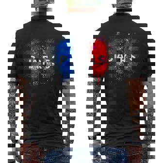 París Francia Bandera Recuerdos Recuerdos París Ciudad Del Amor Francia Camiseta Hombre Estampado Espalda - Regaloses