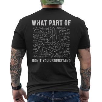 What Part Of Don't You Understand Maths T-Shirt mit Rückendruck - Geschenkecke