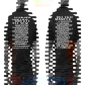 What Part Of Don't You Understand Pi Number Teacher Men's Back Print T-Shirt - Monsterry