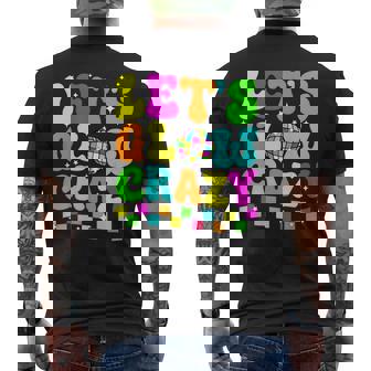Party 80S Group Team Lets Crazy Retro Colorful Quote Glowing Men's T-shirt Back Print - Monsterry