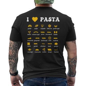 Pastaarieties Spaghetti Noodles Italy Pasta S T-Shirt mit Rückendruck - Geschenkecke