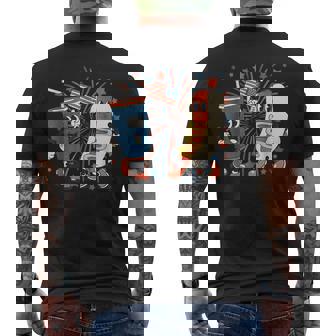 Patriotic Hot Dog American Flag USA 4th Of July Fourth Men's Back Print T-Shirt - Monsterry
