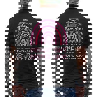 Peace Out Foster Care Adoption Gotcha Day 2023 Men's Back Print T-Shirt - Monsterry