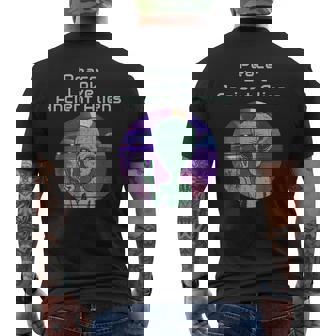 Peace Love Ancient Aliens Astronaute Theorist Ufo Conspiracy T-shirt imprimé au dos - Cadeauxyz