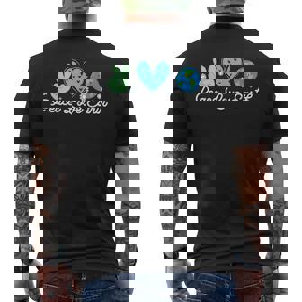Peace Love Earth Day Everyday Hippie Planet Anniversary Men's T-shirt Back Print - Thegiftio UK
