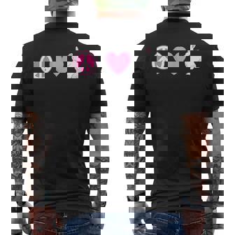 Peace Love Pâques Signe De Paix Lapin Coeur Hippie T-shirt imprimé au dos - Cadeauxyz