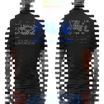 Peace Love Wildcats Kentucky Ky Pride Grunge Men's T-shirt Back Print - Monsterry