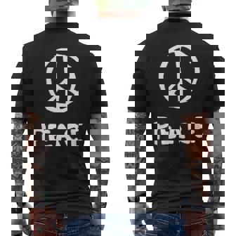 Peace Sign Peace Symbol World Peace Hope Subtle T-Shirt mit Rückendruck - Geschenkecke
