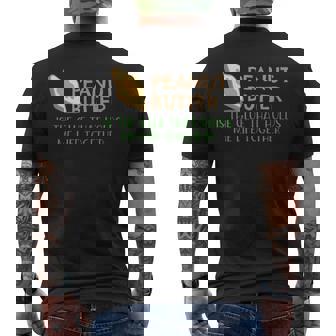 Peanut Butter Is The Glue That Holds My Life Together Men's Back Print T-Shirt - Monsterry