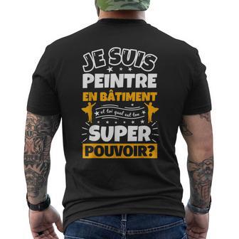 Peintre En Bâtiment Cadeau Drôle Super-Héro T-shirt imprimé au dos - Cadeauxyz