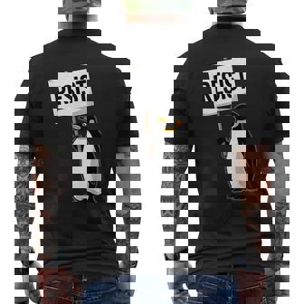Penguins Against Tariff Penguin No Tariffs Resist Men's T-shirt Back Print - Monsterry
