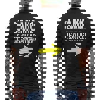 Peregrinos Camino De Santiago De La Costa Primitivo Frances Camiseta Hombre Estampado Espalda - Regaloses