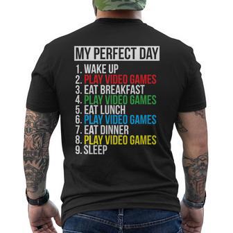 My Perfect Dayideo Games Cool Gamer T-Shirt mit Rückendruck - Geschenkecke