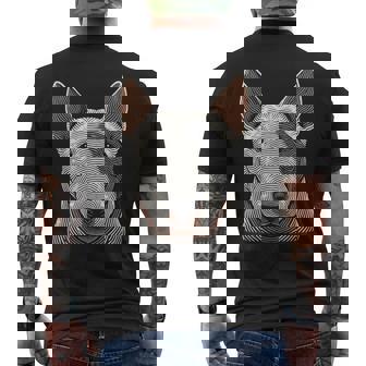 Perro Huella Dactilar Perros Doglover Cachorro Bull Terrier Camiseta Hombre Estampado Espalda - Regaloses