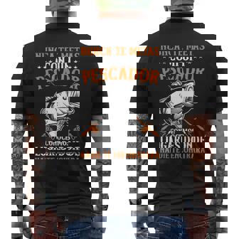 Pescar Fishing Nunca Te Metas Con Un Pescador Pesca Camiseta Hombre Estampado Espalda - Regaloses
