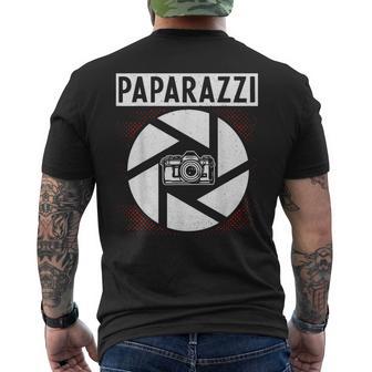 Photography Camera Lens Retro Paparazzi T-Shirt mit Rückendruck - Geschenkecke