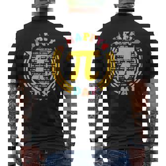 Pi Day 314 Pi Digits Happy Spiral Pi Day Men's T-shirt Back Print - Monsterry