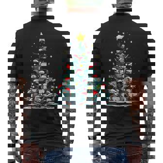 Pigeon Christmas Tree Rock Dove Holiday Men's Back Print T-Shirt - Monsterry