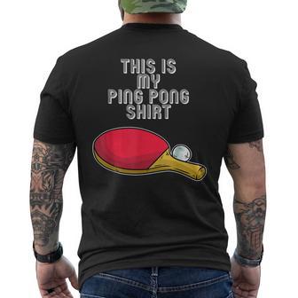 Ping Pong Hobby Table Tennis Slogan T-Shirt mit Rückendruck - Geschenkecke