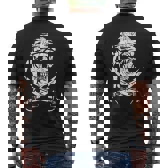 Pirate Costume Pirate Flag Skull Captain Pirate Men's Back Print T-Shirt - Monsterry