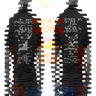 Pirate Swords ARR Cool Halloween Orange Men's Back Print T-Shirt - Monsterry