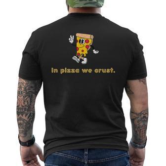 In Pizza We Crust Retro Pizza Illustration T-Shirt mit Rückendruck - Geschenkecke