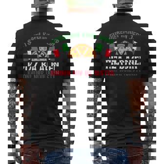 Pizzabäcker Studieren Kann Jeder Pizza Spruch T-Shirt mit Rückendruck - Geschenkecke