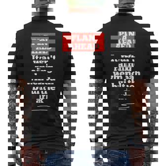 Plan Ahead It Wasn't Raining When Noah Built The Ark Tank Top Men's Back Print T-Shirt - Monsterry