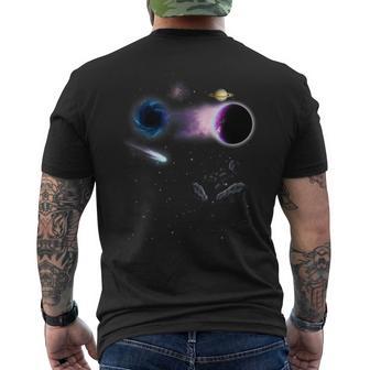 Planets Space Universe Solar System Astronaut Space T-Shirt mit Rückendruck - Geschenkecke