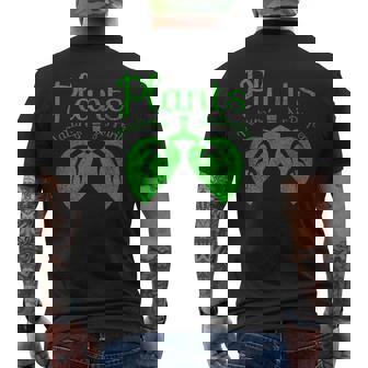 Plants Nature's Air Purifier Indoor Plant Fresh Air Lungs Men's Back Print T-Shirt - Monsterry